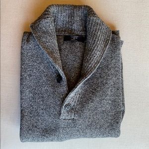Men’s J. Crew Shawl Collar 100% Lambswool Sweater